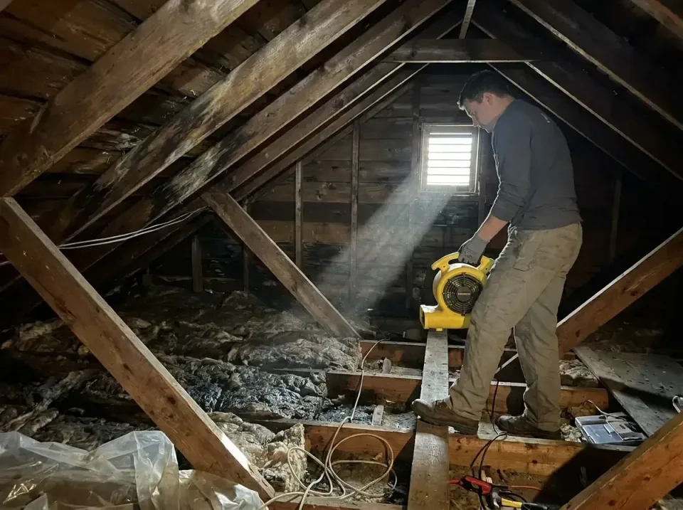 attic-water-damage-drying-proc-007 — frequently asked questions, Emergency Water Extraction & 24/7 Flood Response in Ambridg…